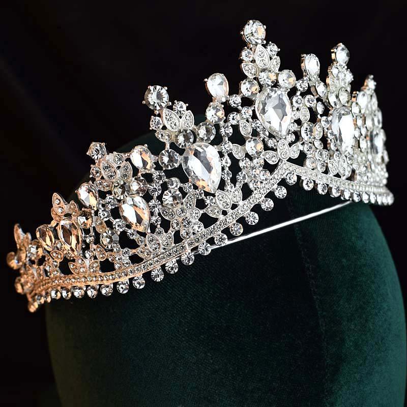 European and American Wedding Dresses Crown Hair Bands Alloy Crown Headbands Bride Headwear Wedding Hair Accessories Birthday Party Hair Crowns