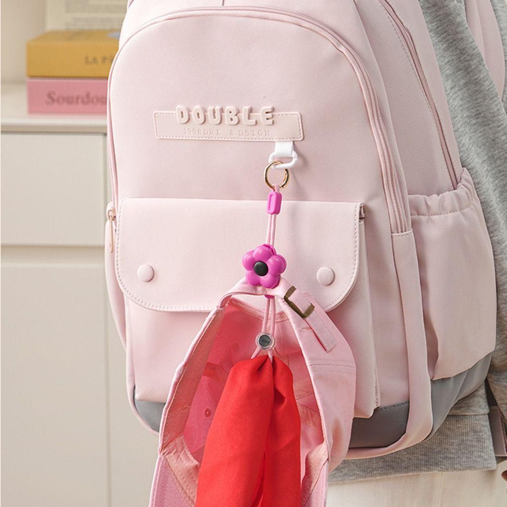 Anti-Lost Flower Shape Cap Clip Hands-free Rope Lock Travel Sun Hat Organizer Multifunctional Easy To Use