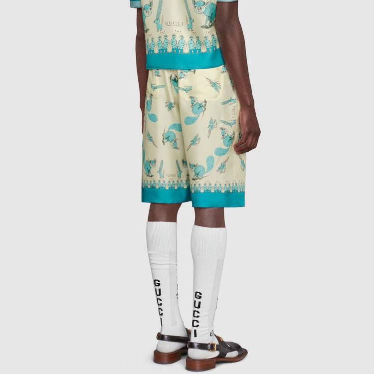 GUCCI x Freya Hartas Shorts Men's Blue 653403-ZAGWX-4262