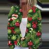Women's Fashion Printed Long Sleeve Knitted Cardigan Button Down Jacket
