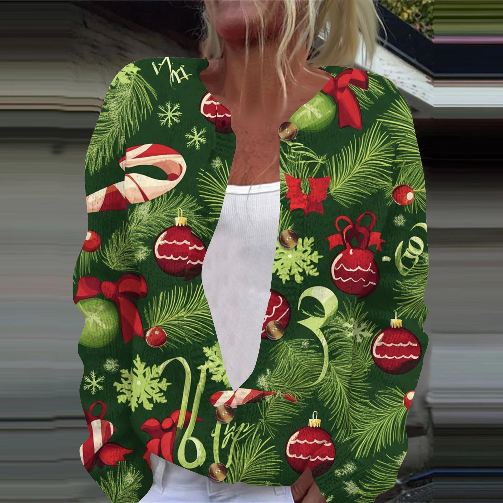 

Женская модная принтованная куртка с длинным рукавом и вязанным кардиганом на пуговицах S