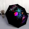 1pc Tropical Night Paradise Umbrella with Plastic Handle,Suitable for All Seasons UmbrellaPT553
