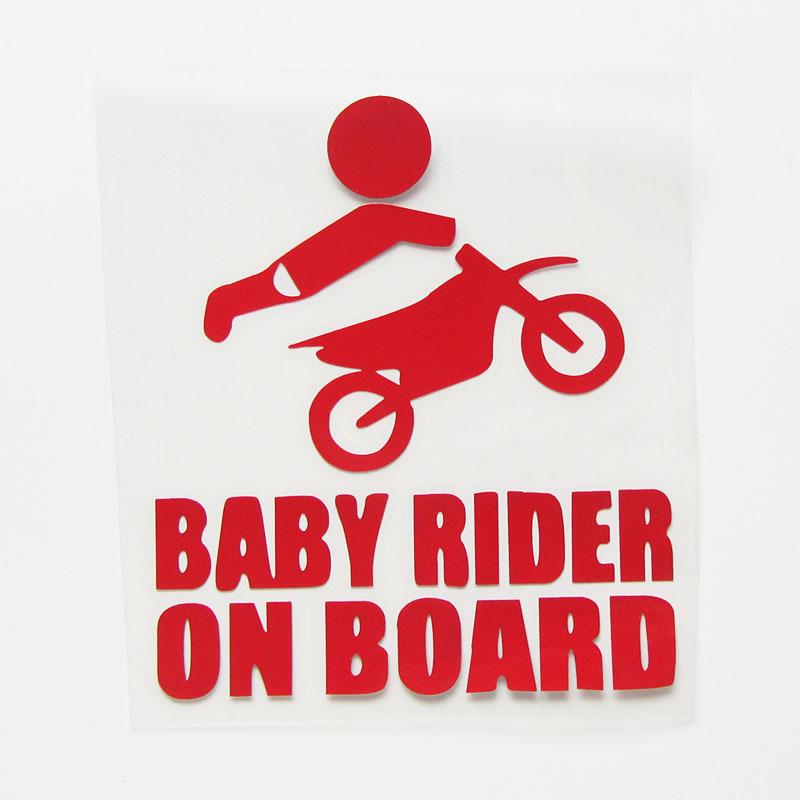 Reflective Baby Dirtbike & Bicycle Warning Stickers for Cars