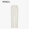 MO&Co. Women's Brushed Slim Mid-High Waist Denim Long Pants