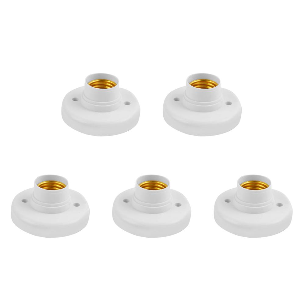 1-10 BUC Soclu E27 cu Capac cu Șurub Alb Lampă de Plafon Lumină Fixare Bec Bază Suport Suport Bec cu LED Spiralat Bază