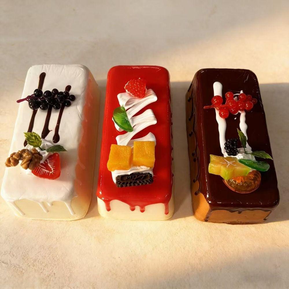 Creative Fruit Cake Squeezed Toy Anxiety Relief Comfortable Simulation Bread Squishy Toy Funny Handmade Realistic Food Pinch