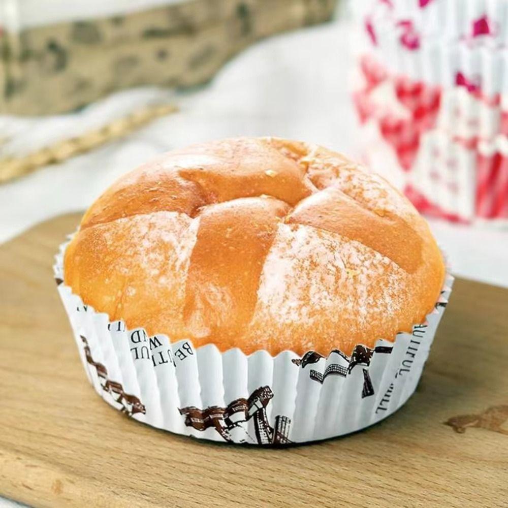 100Pcs Oil-proof Cake Cups Disposable Bread Paper Cups New Cupcake Liners  for Birthday Party Decor