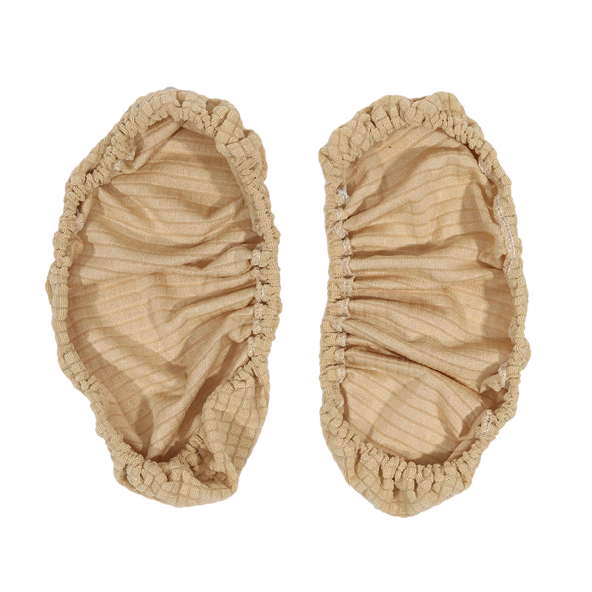 

1 пара чехлов на подлокотники офисного кресла, съемные, тянущиеся, моющиеся, из водонепроницаемой ткани, эластичные, полузакрытые, для компьютерного кресла, чехол на подлокотники бежевый