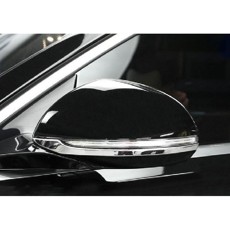 Fit For Benz EQE EQS - Silver Steel Exterior Rear View Mirror Strip Trim