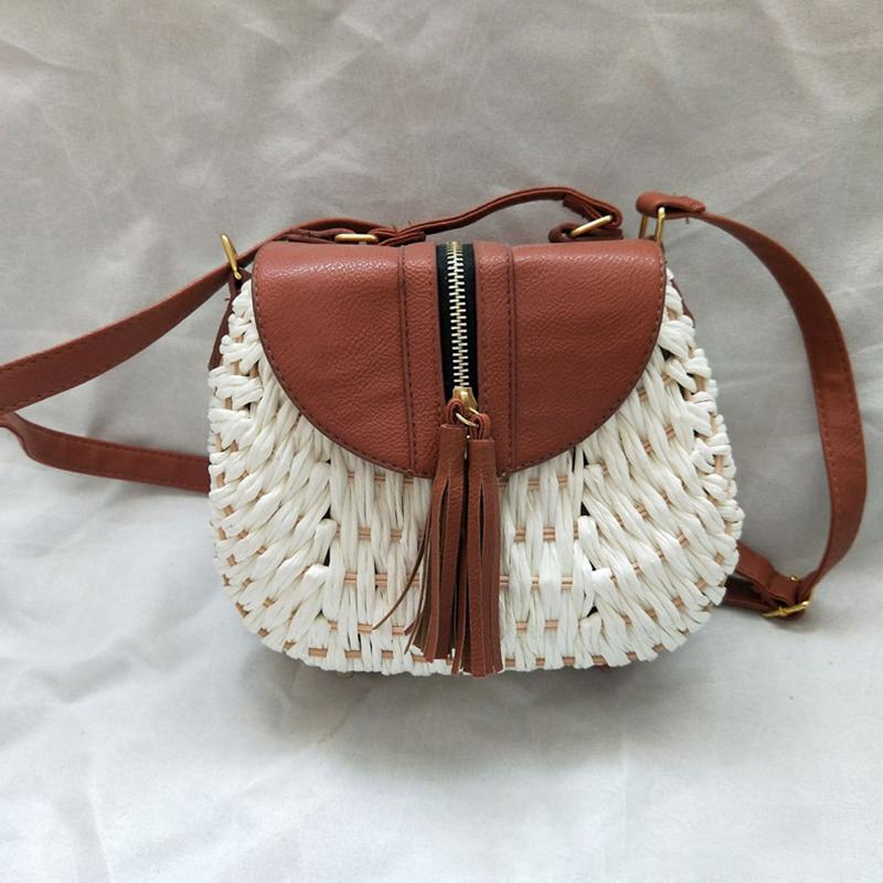 Small Fresh Crossbody Straw Bag Beach Vacation Leisure Shoulder Women S Bag Woven Bag 1798₽