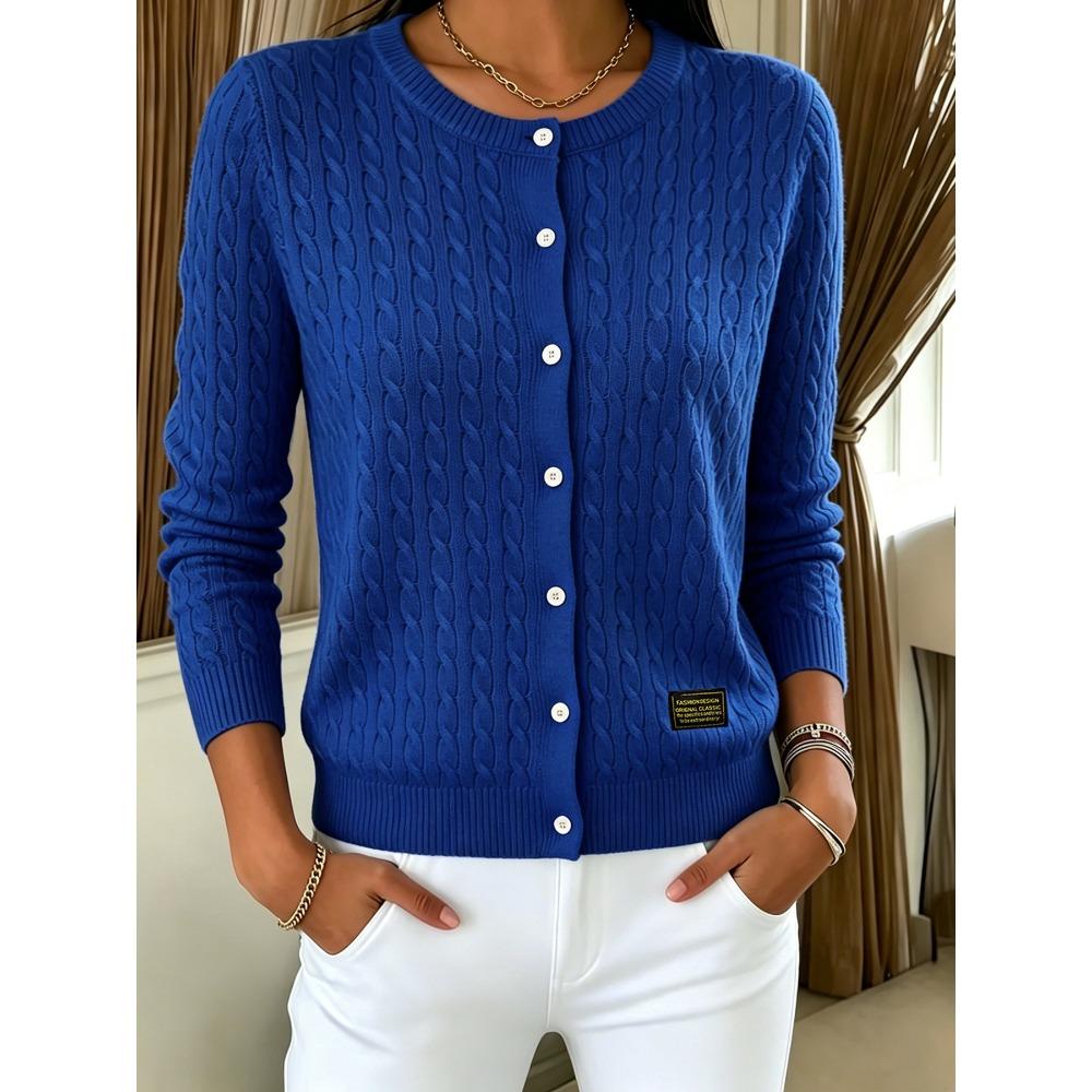 **Cardigan da Donna a Maglia con Bottoni, Color Block, Design con Bavero, Giovanile, Versatile, Manica Lunga, Comodo, Stile Casual, Maglione**