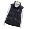 Down vest women's new rivets short white duck down stand-up collar loose casual vest outer wear