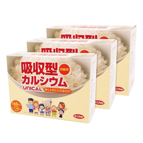 

Unika Foods UNICAL Rice Cooking Supplement (Contains 400mg of Absorbable Calcium) x 60 packets x 3 boxes