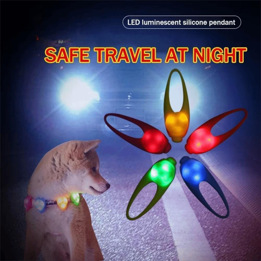 Silicone LED Pet Safety Light Waterproof Anti-Lost Dog Flashing Light High Brightness 3 Light Modes Pet LED Pendant