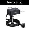 Klemme Schreibtischmontierte Steckdosenleisten 4 AC-Steckdosen 2 USB-A 2 USB-C-Ports PD20W-Ladegeräte 200cm Kabel mit Sicherheitsvorrichtungen