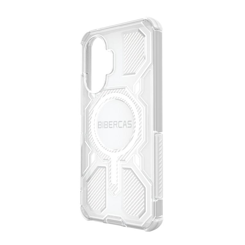 Coque magnétique translucide BIBERCAS pour Xiaomi Poco F7 Redmi Turbo 4 Pro 5G Chargement sans fil Cadre en TPU Coque arrière en plastique pour téléphone