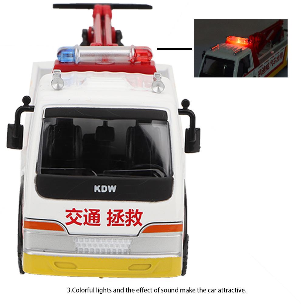 1:50 Model Car Light Sound Rescue Truck Engineering Road Wrecker Kids Toy Gift