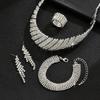 Ladies Accessories Dinner Banquet Accessories Five-Piece Jewelry Wedding Women'S Necklace Earrings Bracelet Ring