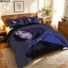 Raven Teen Titans Pattern Bedding Uilt Set Uilt Cover Pillowcase Home Decoration Birthday Gift (1 * Duvet Cover + 2 * Pillowcase Without Core)