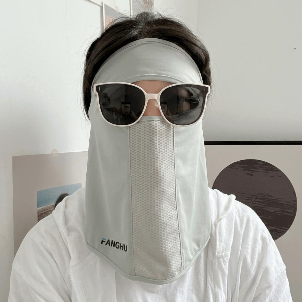 Solid Color Face Cover UV Protection Face Gini Mask Fashion Ice Silk Mask Sports