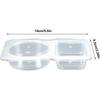 5/10pcs  Double Compartment Condiment Containers with Lids Disposable, 2 Compartment Snack Containers, Reusable Snack Container