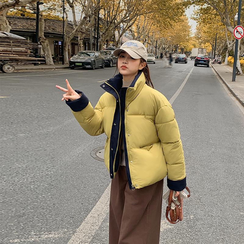 Autumn Winter Thicken Warm Parka Women Casual Solid Color Loose Short Jackets Outwear