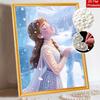 Disney Pearl Painting Frozen Anna Portrait for Beginners and Adults, DIY Pearl Diamond Art Painting Kit for Home Wall Decor Gifts