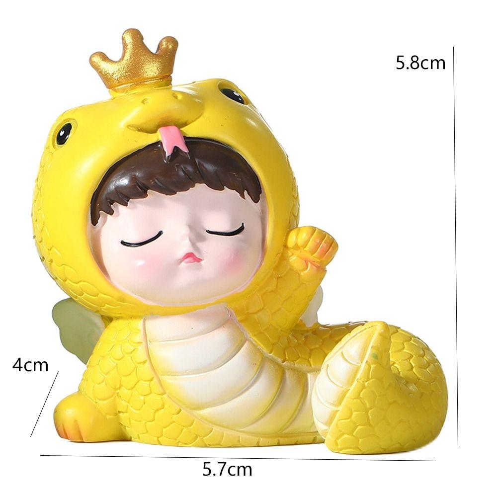 Resin Crafts Zodiac Snake Figurine Small Mini Snake Ornament  Office Accessories