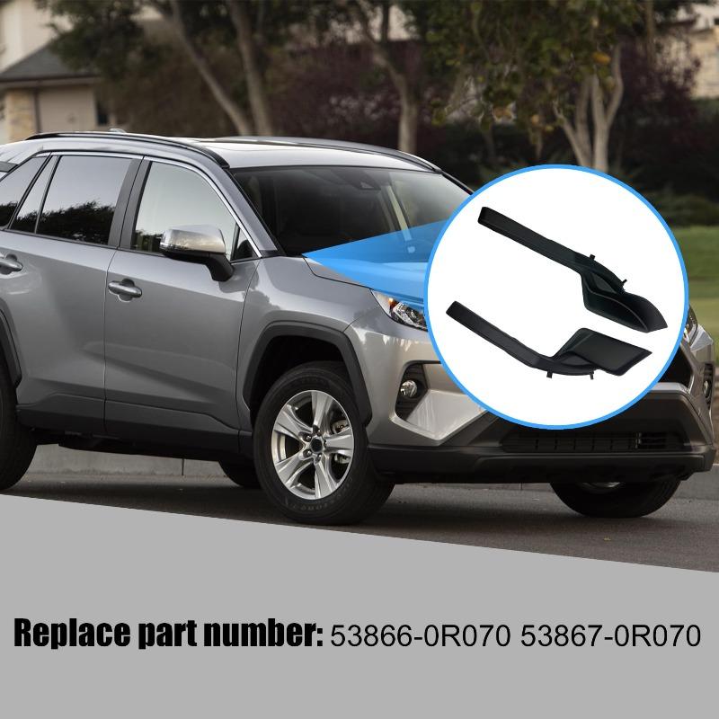 2Pcs Front Windshield Wiper Side Cowl Extension Cover Trim For 2020 2021 2022 Toyota RAV4