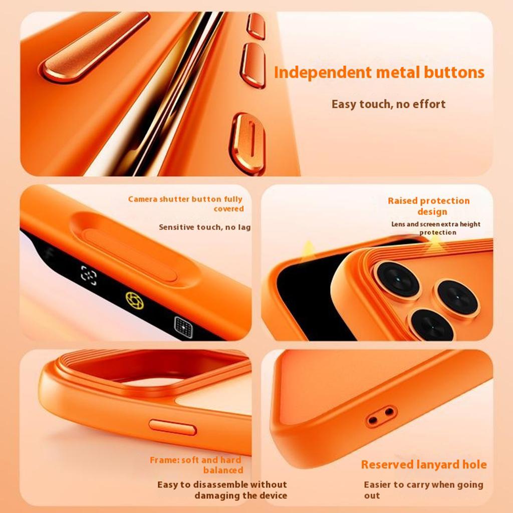 For iPhone 17 Pro Magnetic Case Skin-Feel Rubberized PC + TPU Phone Cover Compatible with MagSafe
