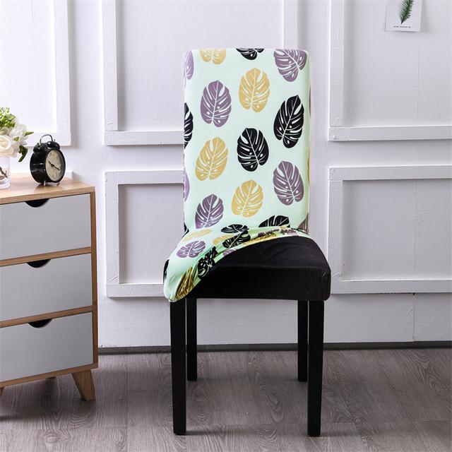Geometry Chair Cover Flexible Stretch Spandex Chair Cover For Dining Room Restaurant Weddings Banquet Hotel Elastic Chair Cover for Home