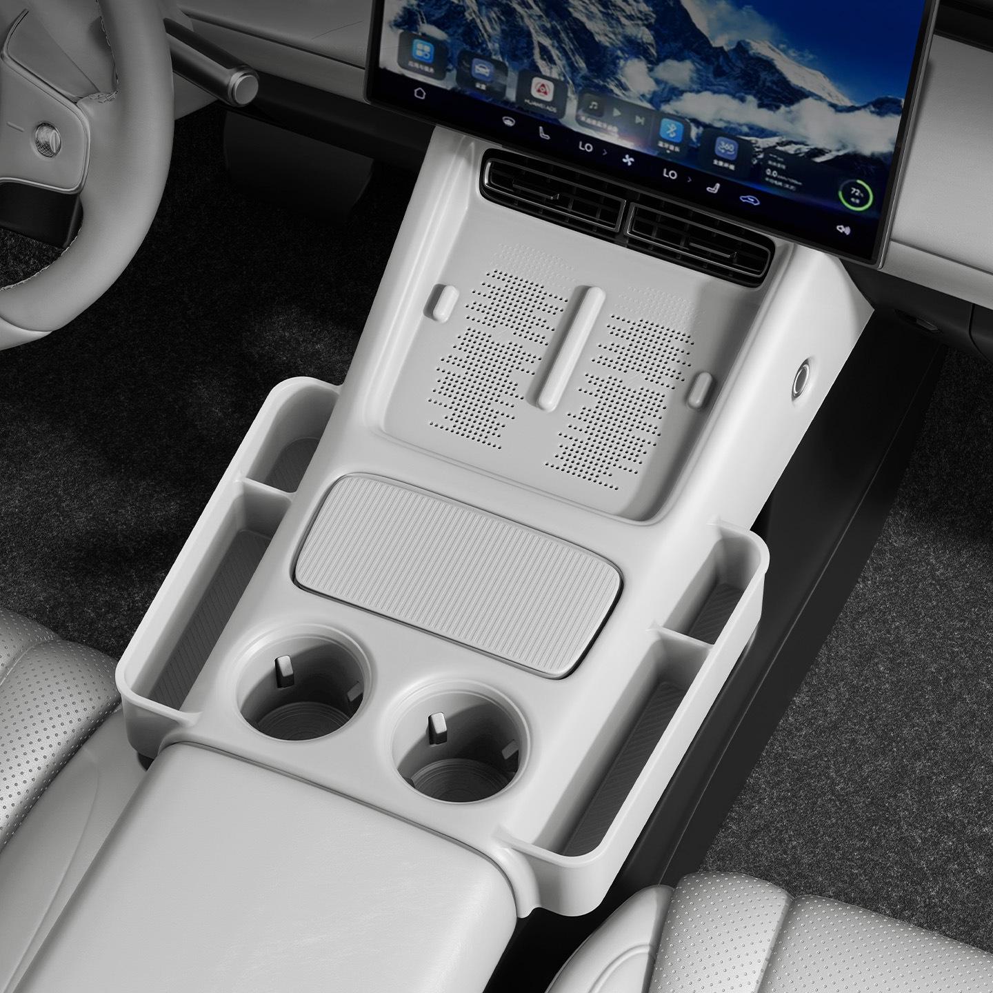 

Lantu FREE+ Center Console Silicone Pad: Non-Slip, Wear-Resistant Car Cup Holder Protector for 25 Models, Eco-Friendly.