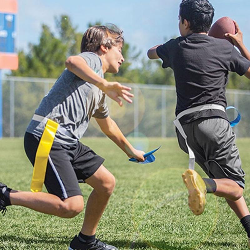Football Belts and Flags Set Adjustable Football Belt with Flags Touchdown Training Flags Belts for Outdoor Training