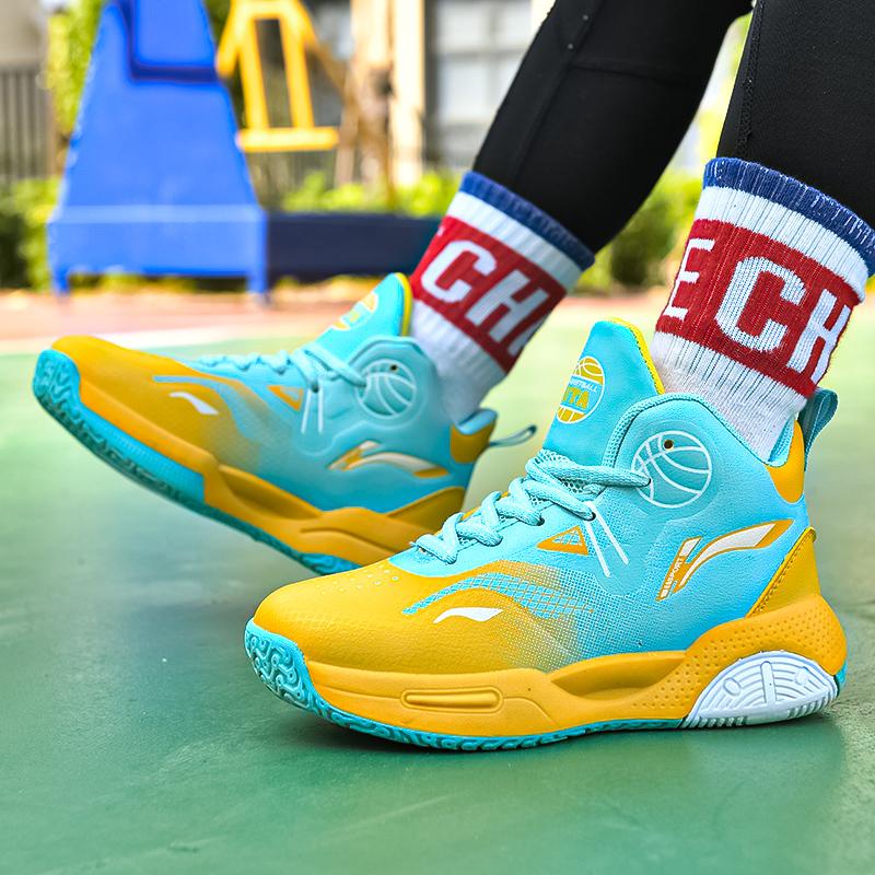 Herbst und Winter Mikrofaserleder Sneaker Kinder Basketballschuhe Jugend Freizeit Basketball Sportschuhe