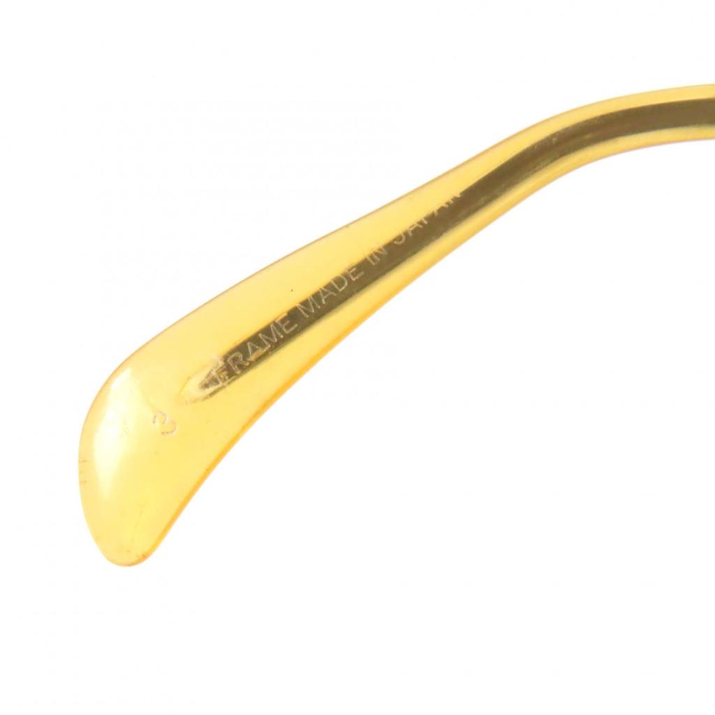 Very Good JEAN-PAUL GAULTIER sunglasses Old logo engraved half rim gold mens 56-3175 Used