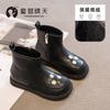 Girls short boots 2025 autumn and winter new children's boots autumn Martin boots women's treasure two cotton shoes winter princess velvet