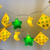 Waterproof Eid Mubarak String Light 10/20/30/40 LED Garland String Lamp  Garden Patios Bedroom