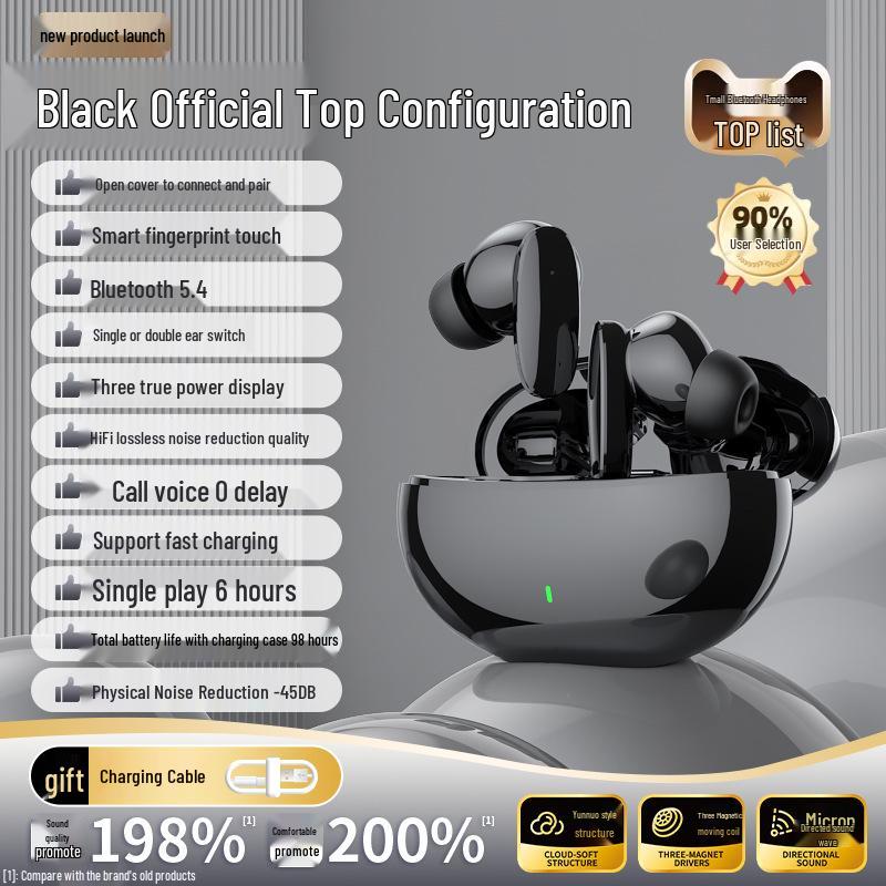 2025 New Wireless In-Ear Bluetooth Headphones: High Sound Quality, Noise Cancelling, Ideal for Sports, Music, Gaming, and Long Battery Life