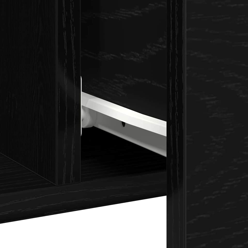Sideboard in Black Oak Look 100 x 36 x 60 cm Engineered Wood