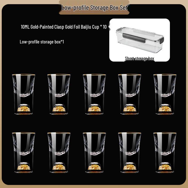 Shangqi Gold Foil Bullet Baijiu Shot Glass Set