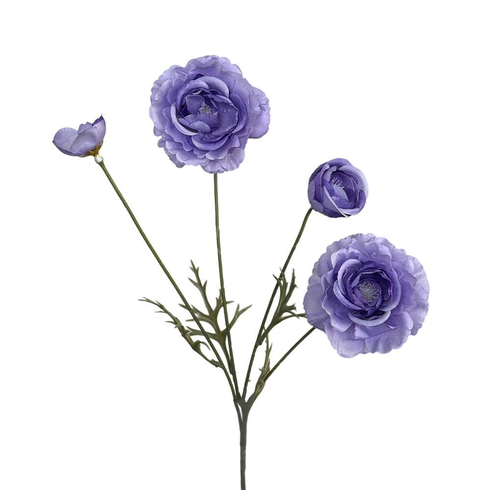 

1PC 4 Heads Artificial Peony Flowers Peony Color Flower Arrangement Silk Flowers Silk Fake Bouquet Wedding Garden Decoration фіолетовий