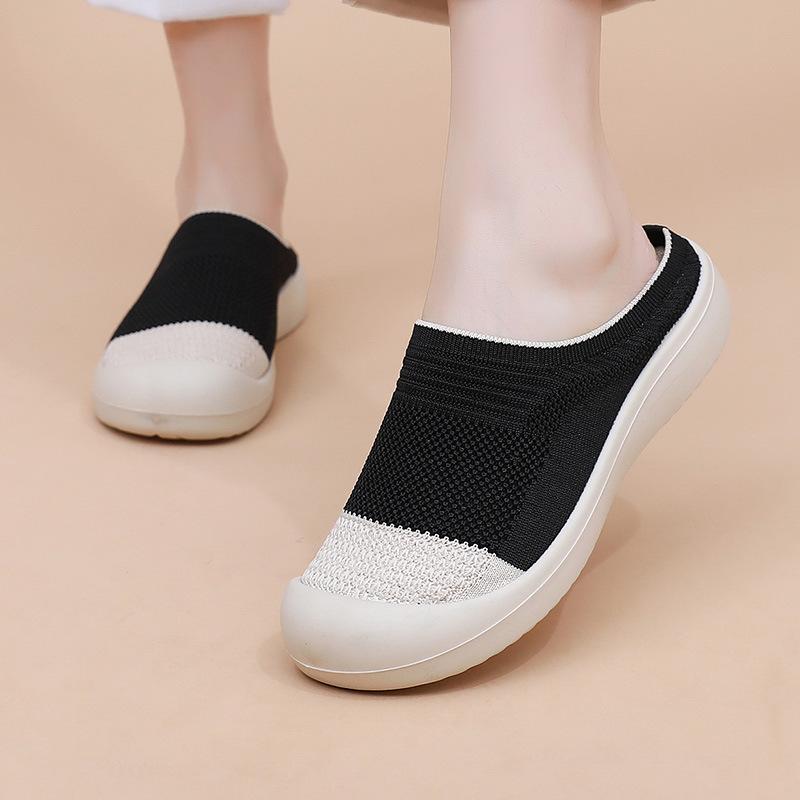 Shoes for Women Summer New All-match Casual Shoes Soft Soles Not Tiring Comfortable Half Slippers One-step Shoes