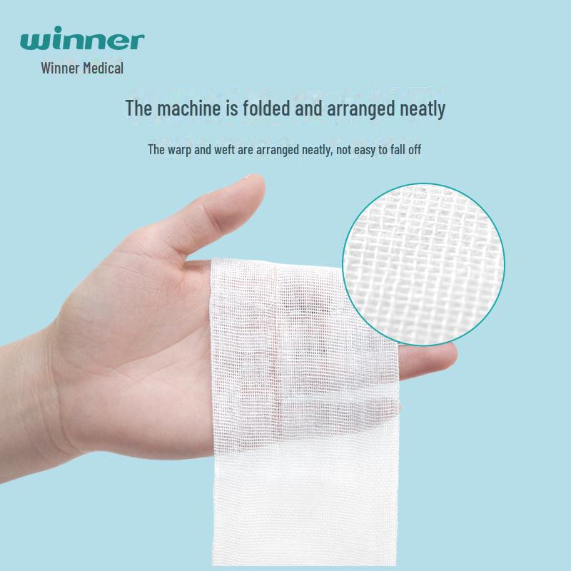 Winner Sterile, nicht faltbare, saugfähige medizinische Gaze zur Wundpflege – 2 Stück/Beutel