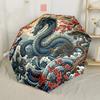 Yin-yang Dragons Harmony Outdoor Automatic Umbrella Retractable Design with 8-Rib Durability Compact Design Durable Everyday Carry Umbrella