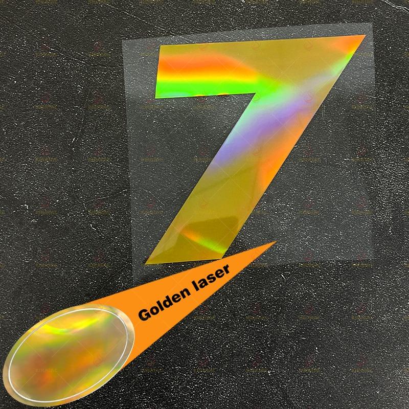 1 Stück Gold Laser Motorrad Nummernaufkleber für Umbau Motorrad Kraftstofftank Helm Kotflügel Autoscheiben Wasserdichte Vinyl Aufkleber