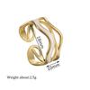 Atoztide New Fashion Vintage Rings For Men Women Stainless Steel Gold Color Adjustable Neutral Retro Ring Anillo Jewelry Gift
