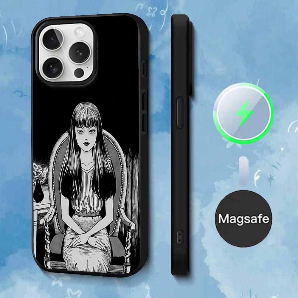 Phone Case For iPhone 17,16,15,14,13,12,11,Pro,Max,Plus,Mini,SE4,E Comics J-Junji Ito T-Tomie Magnetic Magsafe Wireless Charging