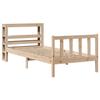 VidaXL Bed Frame with Headboard 75x190 Cm Solid Pine Wood, Bed, Bedroom Furniture, Wooden Bed, Bed 3305745