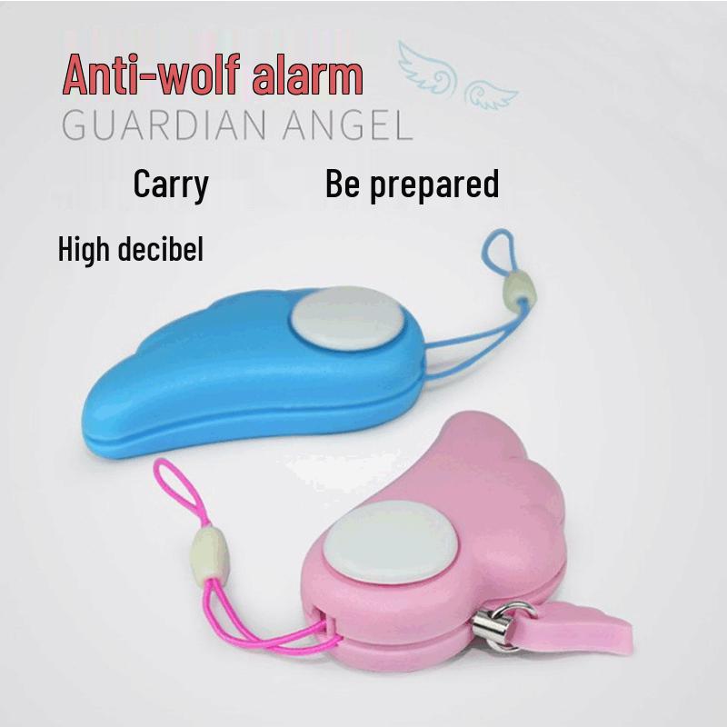 

Angel Wings Self-Defense Alarm Pendant: High-Decibel Anti-Wolf Alarm for Women and Children, with Mobile Phone Attachment and Anti-Lost Feature. синій