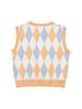 20Th Hole Viscose Argyle Women'S Knit Vest [Orange]